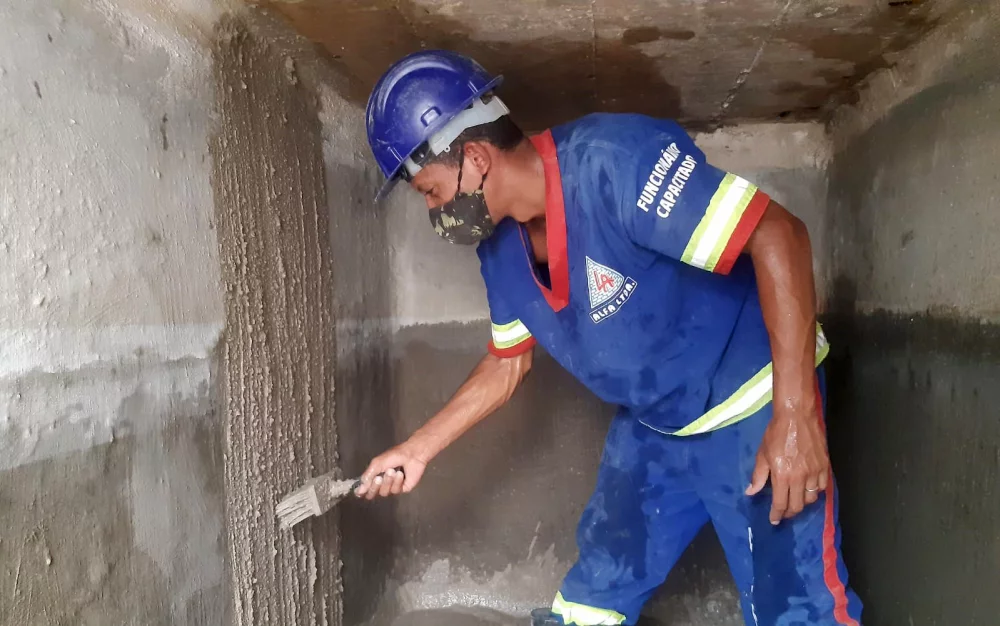 Impermeabilização de caixa de água